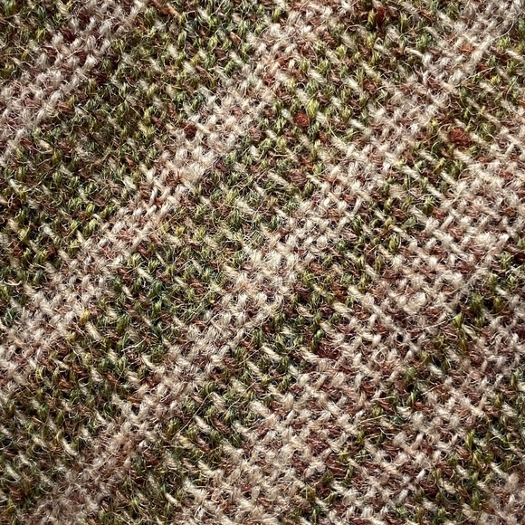 Tweedmill I 70s I Narrow British Green Gray Wool Tie - Picture 5 of 16
